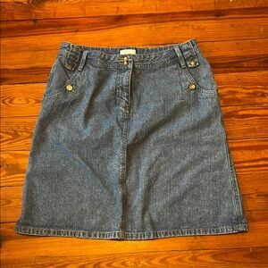 Christopher & Banks Size 12 Denim Blue Skirt